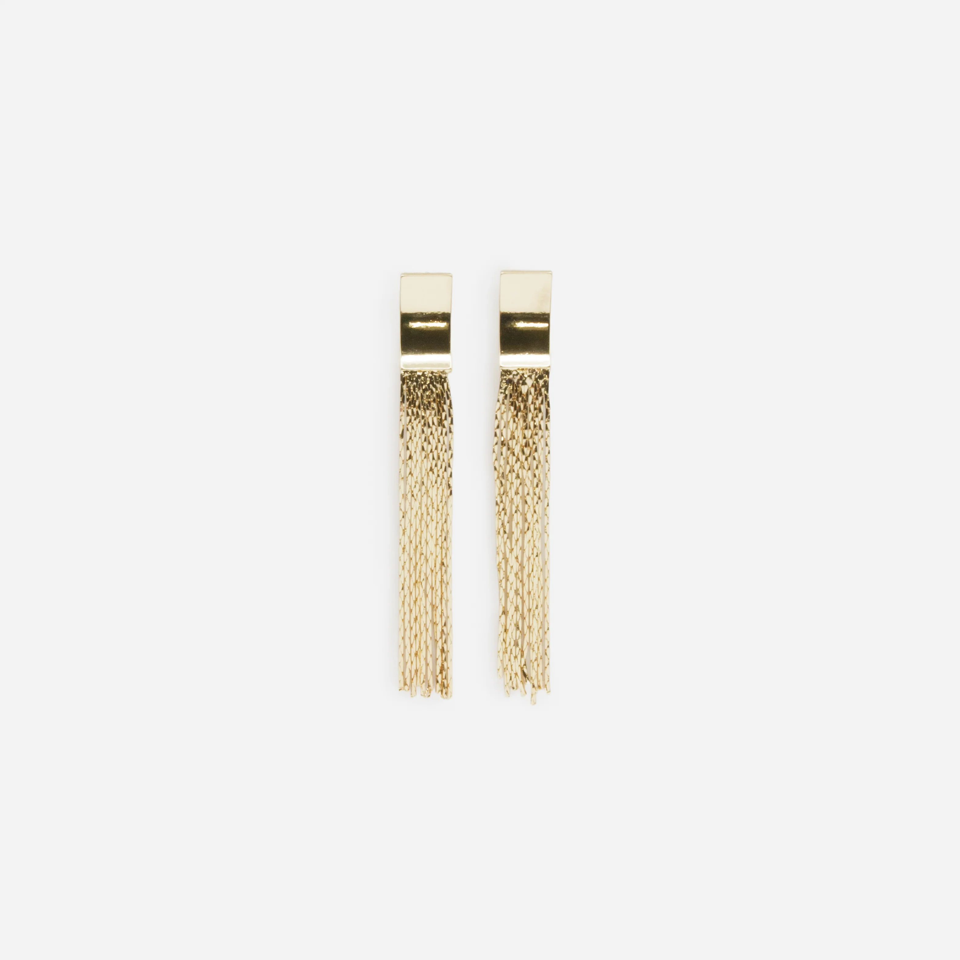 Boucles d'oreilles longues filaments dorés