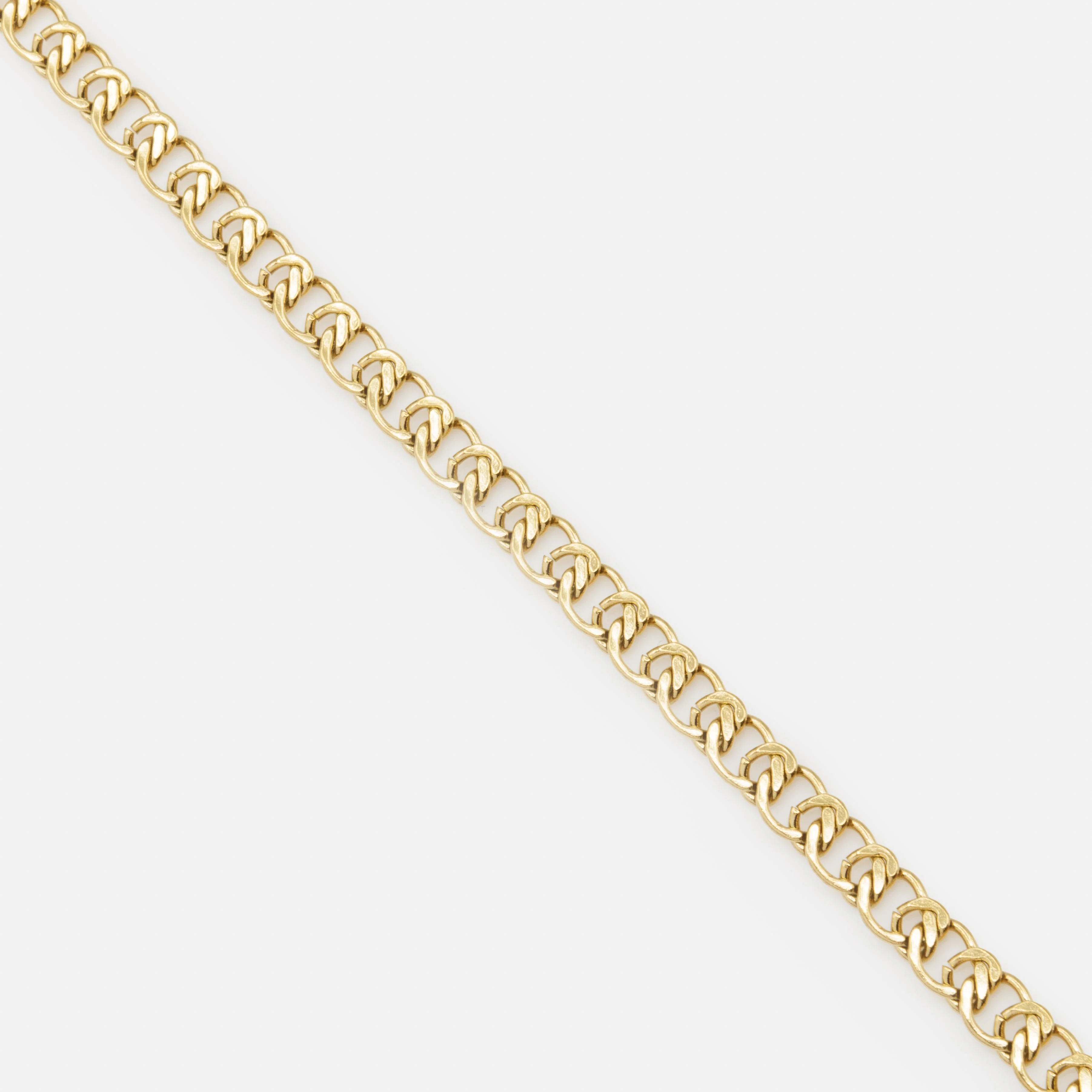 Bracelet doré maille croisée en acier inoxydable - Image 2