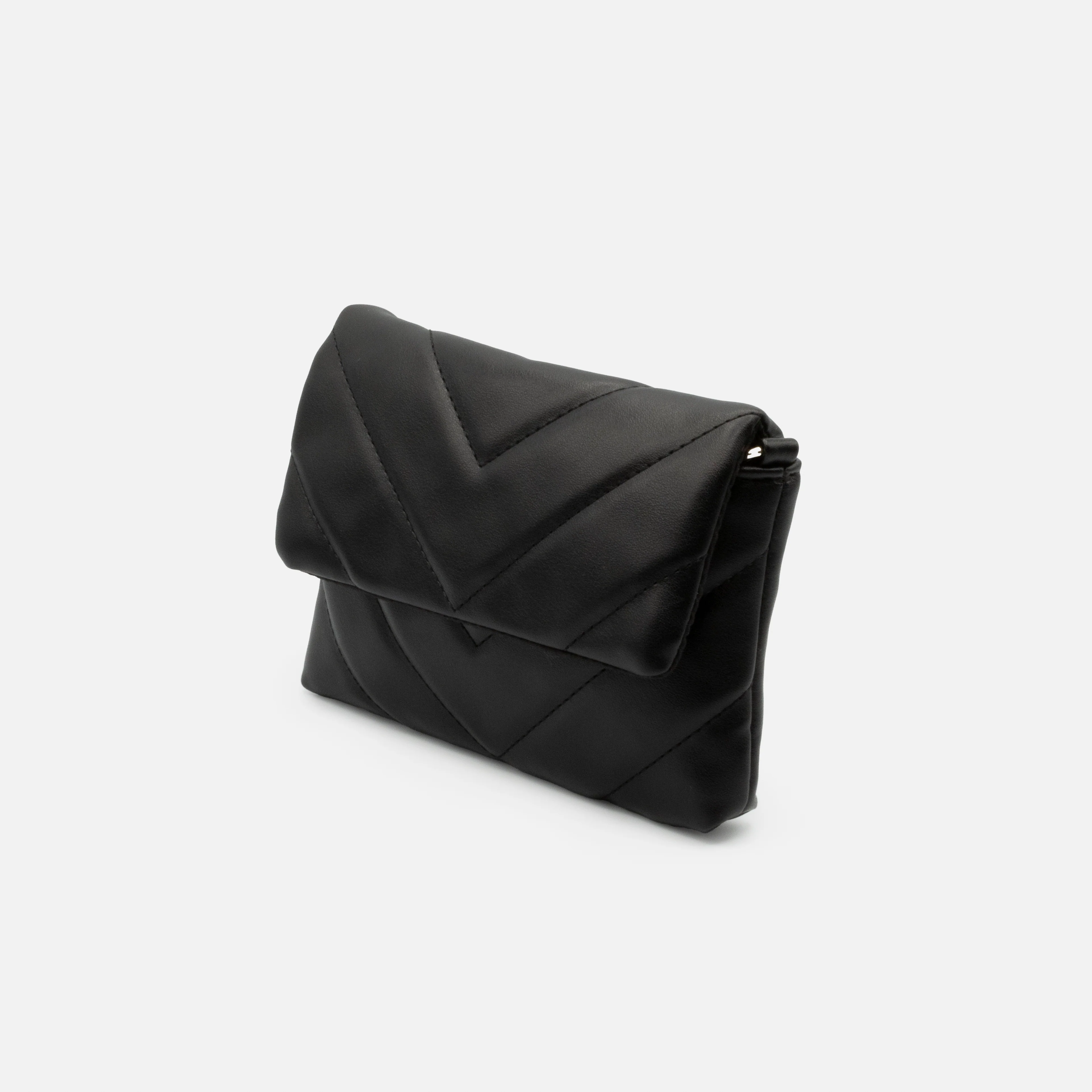 Sac à main matelassé à bandoulière noir - Image 2